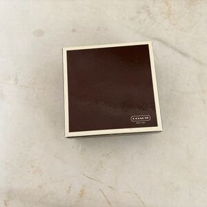 Vintage Coach Jewelry Box, Brown Cardboard Storage Small Box